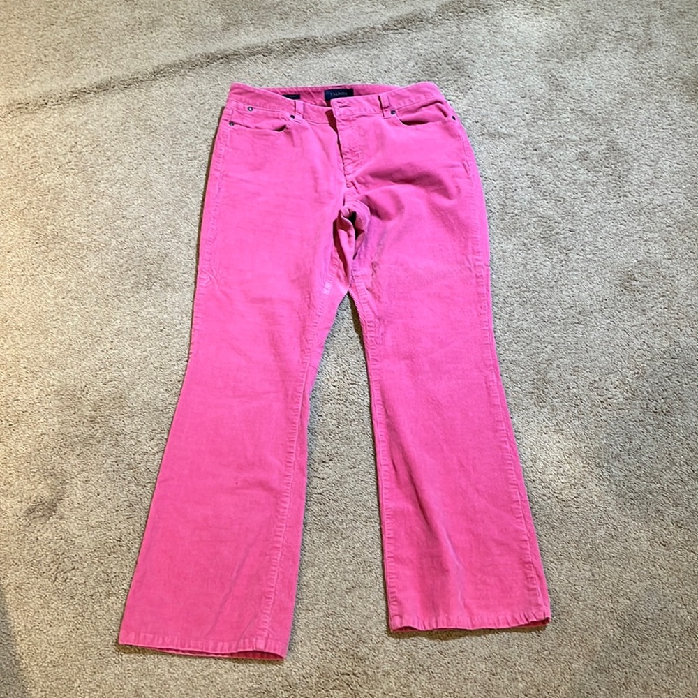 Pink corduroy pants. Excellent condition. Perfect to wear now.